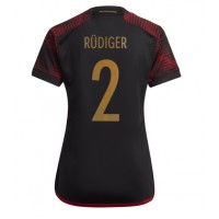 Billiga Tyskland Antonio Rudiger #2 Borta fotbollskläder Dam VM 2022 Kortärmad